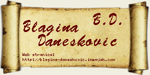 Blagina Danesković vizit kartica